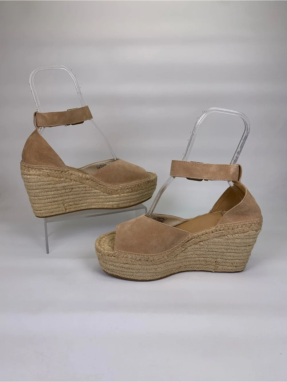 NEW! Soludos Positano Women Platform Wedge Sandals Size 11.0 M, Desert Tan Suede